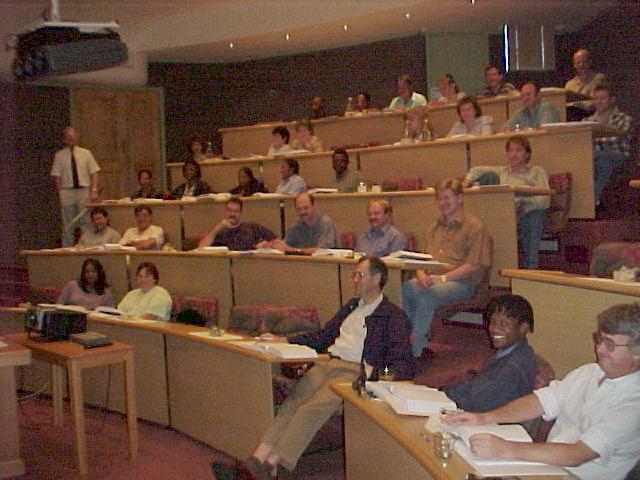Candidates and Dr Lionel Smalley inside main auditorium